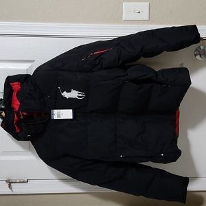 RL Puffer Jacket,Medium,black/Red